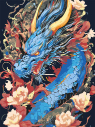 Raqamlar bo&#039;yicha rasm &quot;Gullar bilan ajdaho&quot;