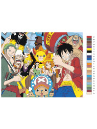 Картина по номерам &amp;quot;Команда Мугивары. Луффи&amp;quot;