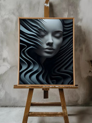 Holstga bosilgan poster &quot;Shakllar to‘lqinidan o‘tgan uyqu&quot;