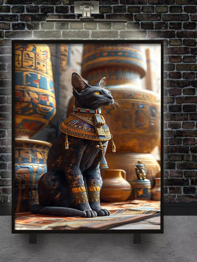 Постер на холсте &amp;quot;Египетская богиня в облике кошки&amp;quot;