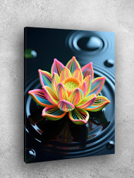 Holstga bosilgan poster &quot;Yorqin lotus suv ustida&quot;