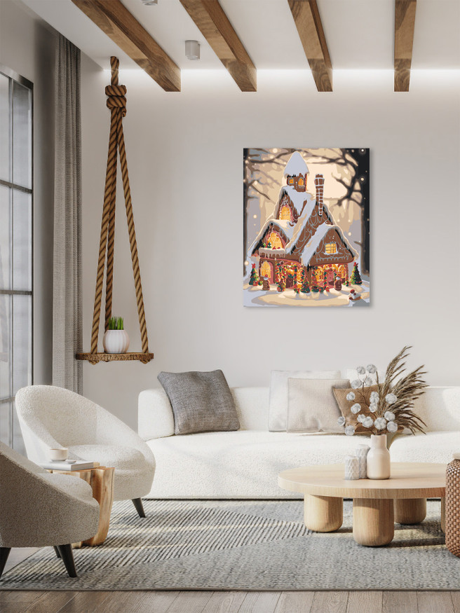 Raqamlar bo&amp;#039;yicha rasm &amp;quot; Qorda uy&amp;quot;