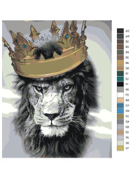 Raqamlar bo'yicha rasm "Toj bilan sher"