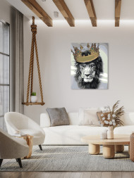 Raqamlar bo'yicha rasm "Toj bilan sher"