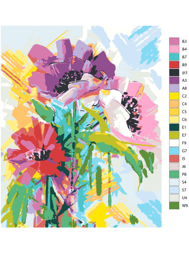 Raqamlar bo&amp;#039;yicha rasm &amp;quot;Lolalar&amp;quot;