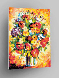 Картина по номерам &amp;quot;Ваза с цветами&amp;quot;