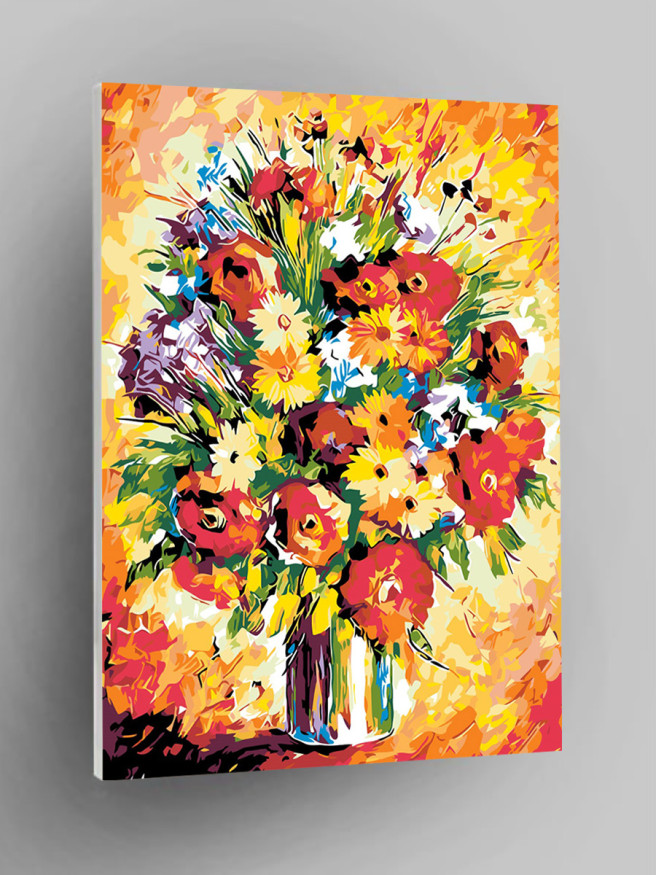 Raqamlar bo&amp;#039;yicha rasm &amp;quot;Gullar bilan vaza&amp;quot;