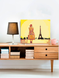 Картина по номерам &amp;quot;Девушка у Эйфелевой башни&amp;quot;