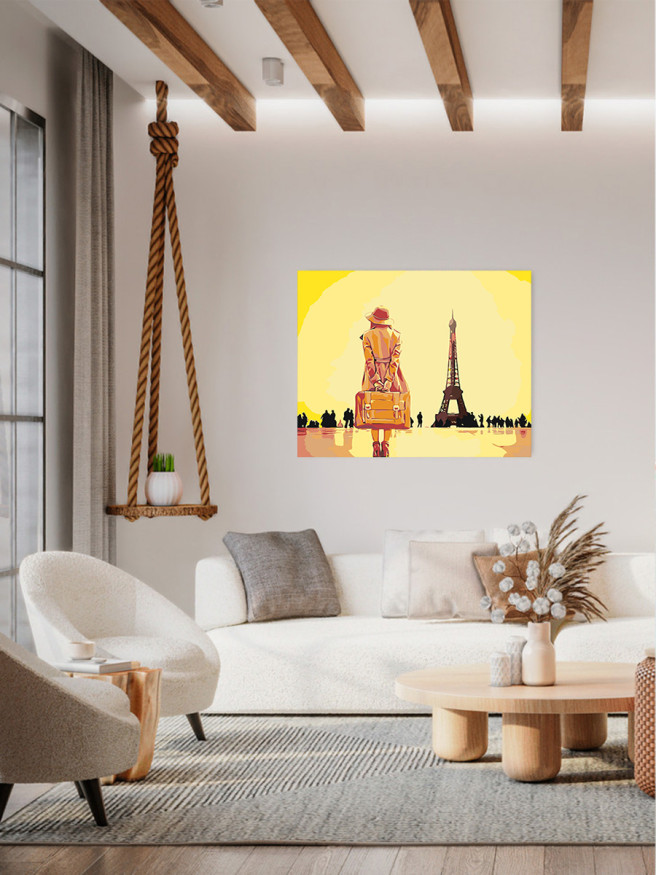 Картина по номерам &amp;quot;Девушка у Эйфелевой башни&amp;quot;