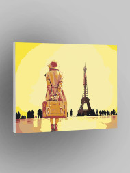 Картина по номерам &amp;quot;Девушка у Эйфелевой башни&amp;quot;