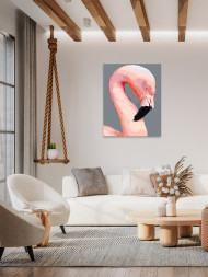 Raqamlar bo&#039;yicha rasm &quot;Pushti flamingo&quot;