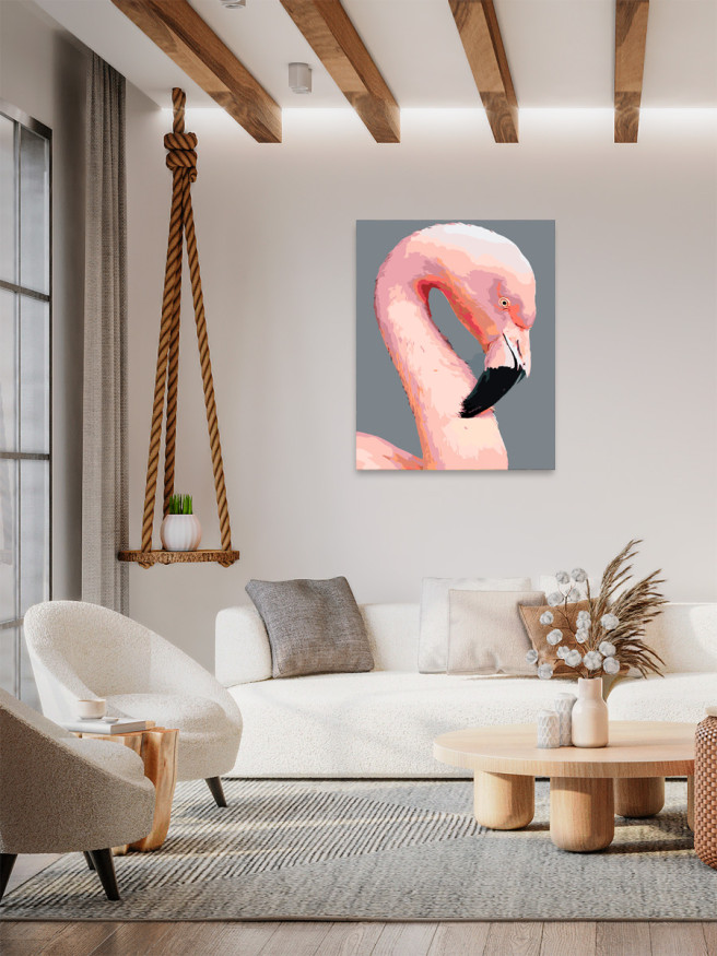 Картина по номерам &amp;quot;Розовое фламинго&amp;quot;