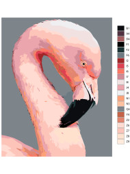 Raqamlar bo&#039;yicha rasm &quot;Pushti flamingo&quot;