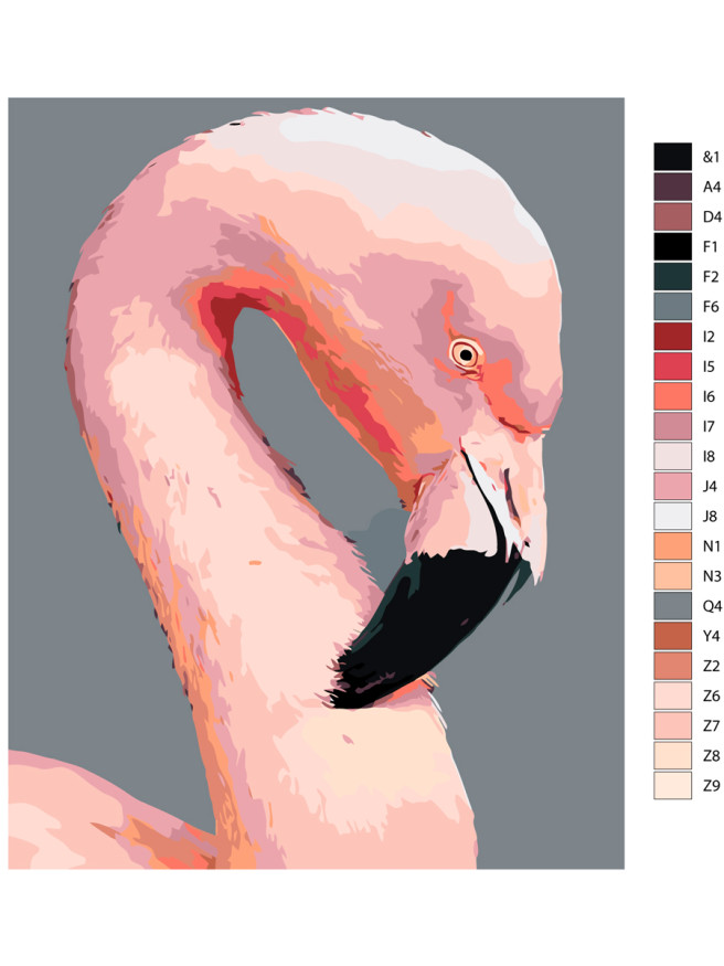Картина по номерам &amp;quot;Розовое фламинго&amp;quot;