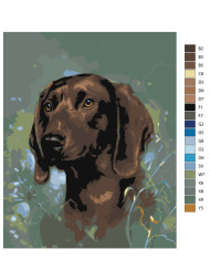 Raqamlar bo'yicha rasm "Mehribon it"