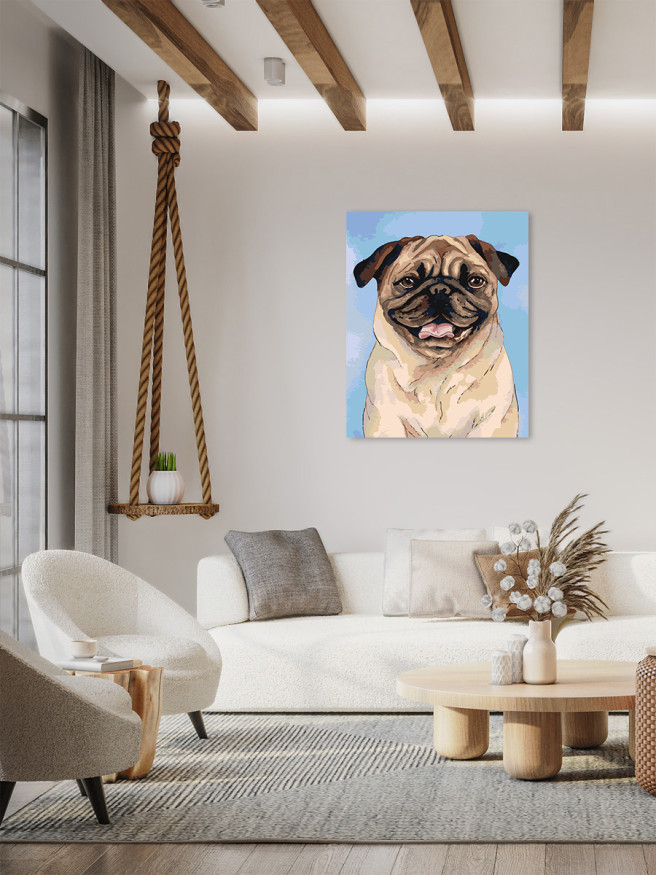 Картина по номерам &amp;quot;Мопс&amp;quot;