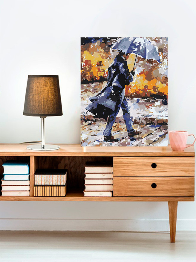 Картина по номерам &amp;quot;Мужчина с зонтом&amp;quot;