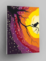 Raqamlar bo&#039;yicha rasm &quot;Filialdagi qush&quot;