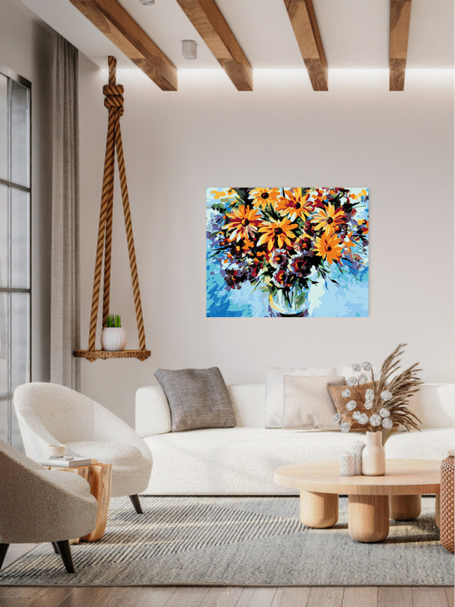 Raqamlar bo&amp;#039;yicha rasm &amp;quot;Gullar bilan vaza&amp;quot;