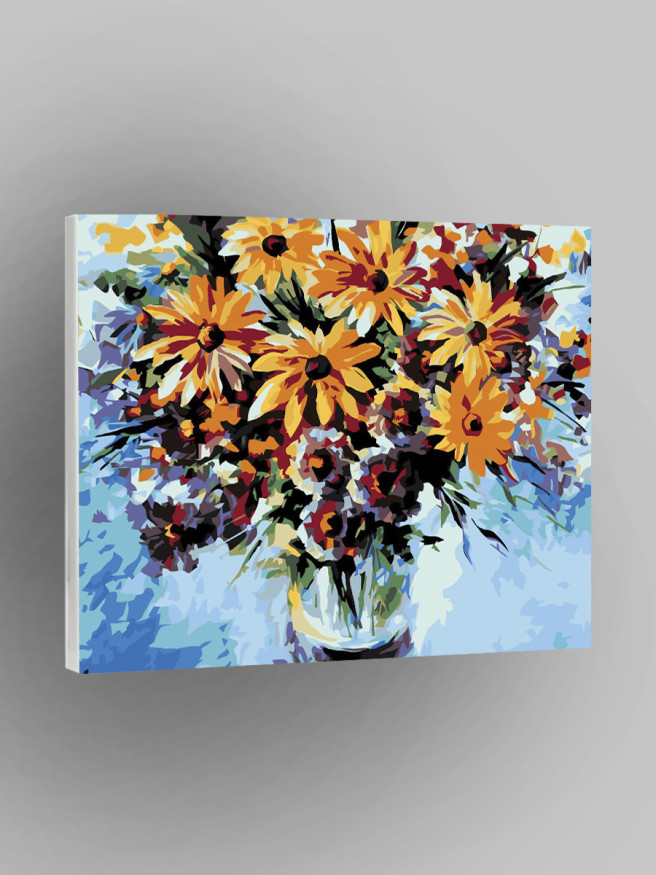 Raqamlar bo&amp;#039;yicha rasm &amp;quot;Gullar bilan vaza&amp;quot;