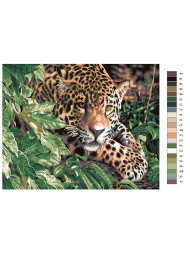 Raqamlar bo&#039;yicha rasm &quot;Leopard ovda&quot;