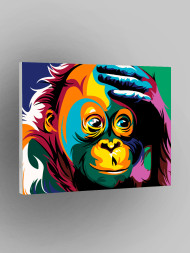 Картина по номерам &amp;quot;Цветная обезьяна&amp;quot;