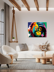 Картина по номерам &amp;quot;Цветная обезьяна&amp;quot;