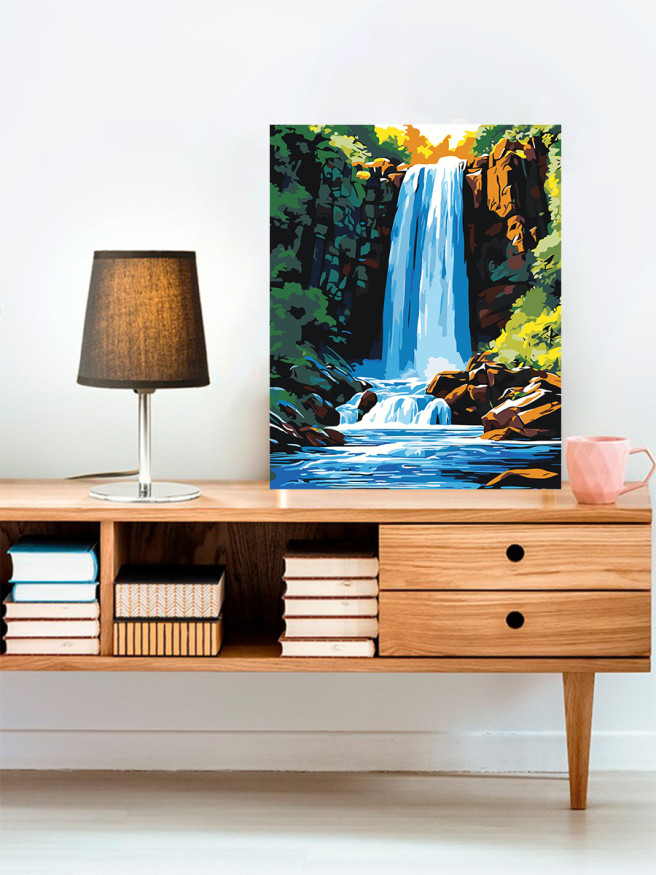 Raqamlar bo&amp;#039;yicha rasm &amp;quot;Chiroyli sharshara&amp;quot;