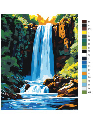 Raqamlar bo&#039;yicha rasm &quot;Chiroyli sharshara&quot;