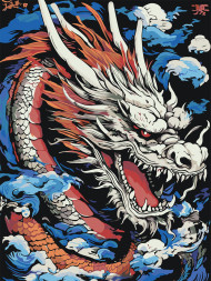 Raqamlar bo&#039;yicha rasm &quot;Qadimgi ajdaho&quot;