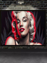 Постер на холсте &amp;quot;Марилин Монро в красном свете&amp;quot;