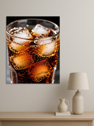 Постер на холсте &amp;quot;Газированный напиток со льдом&amp;quot;
