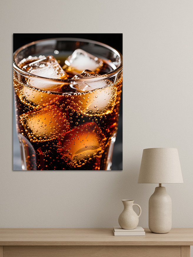 Постер на холсте &amp;quot;Газированный напиток со льдом&amp;quot;