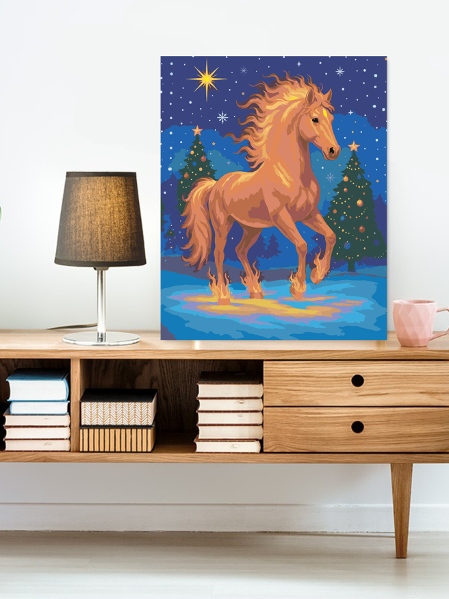 Raqamlar bo‘yicha rasm &amp;quot;Olovli ot&amp;quot;