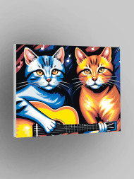 Raqamlar bo&#039;yicha rasm &quot;Musiqachi mushuklar&quot;