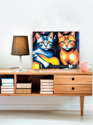 Raqamlar bo&#039;yicha rasm &quot;Musiqachi mushuklar&quot;