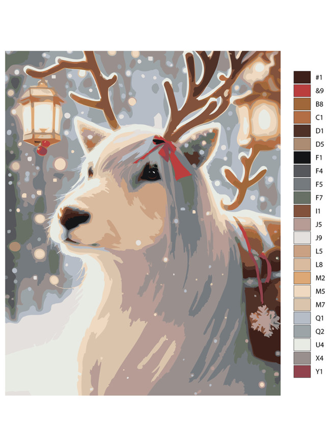 Raqamlar bo&amp;#039;yicha rasm &amp;quot;Maftunkor kiyik&amp;quot;