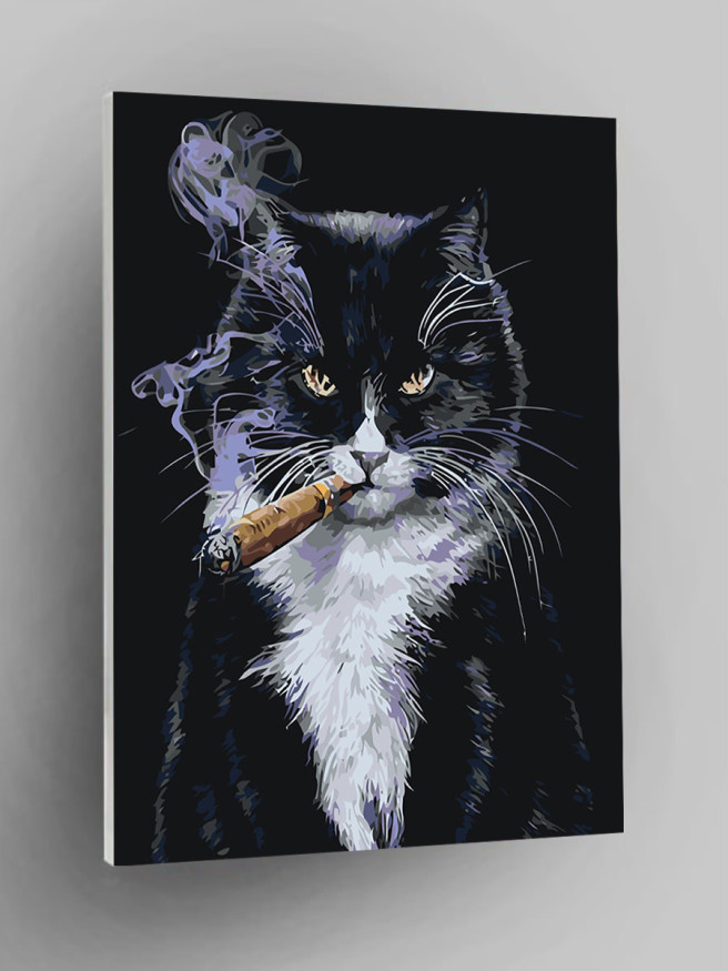 Raqamlar bo&amp;#039;yicha rasm &amp;quot;Sigaret bilan mushuk&amp;quot;