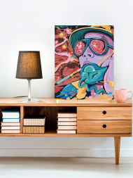 Картина по номерам &amp;quot;Девушка с телефоном и в очках&amp;quot;