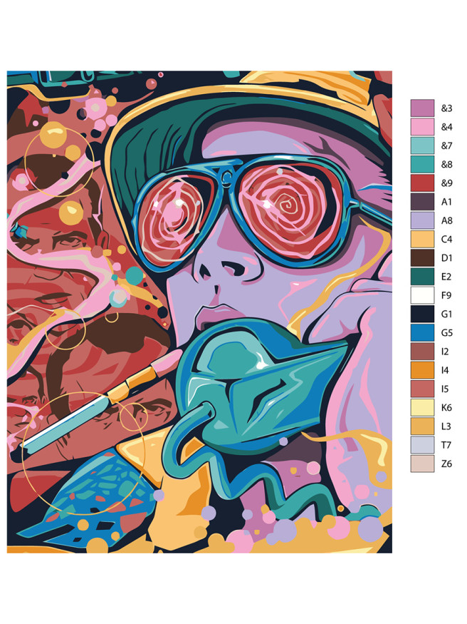 Raqamlar bo&amp;#039;yicha rasm &amp;quot;Telefon va ko&amp;#039;zoynakli qiz&amp;quot;