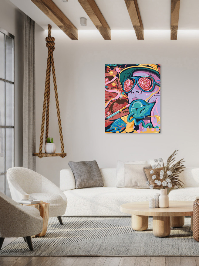 Raqamlar bo&amp;#039;yicha rasm &amp;quot;Telefon va ko&amp;#039;zoynakli qiz&amp;quot;