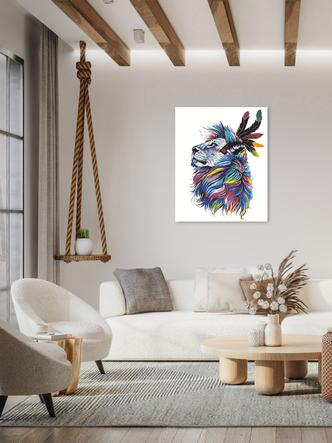 Raqamlar bo&amp;#039;yicha rasm &amp;quot;Tuklar bilan sher&amp;quot;