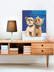 Raqamlar bo'yicha rasm "Ikki it"