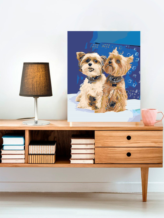 Raqamlar bo&amp;#039;yicha rasm &amp;quot;Ikki it&amp;quot;