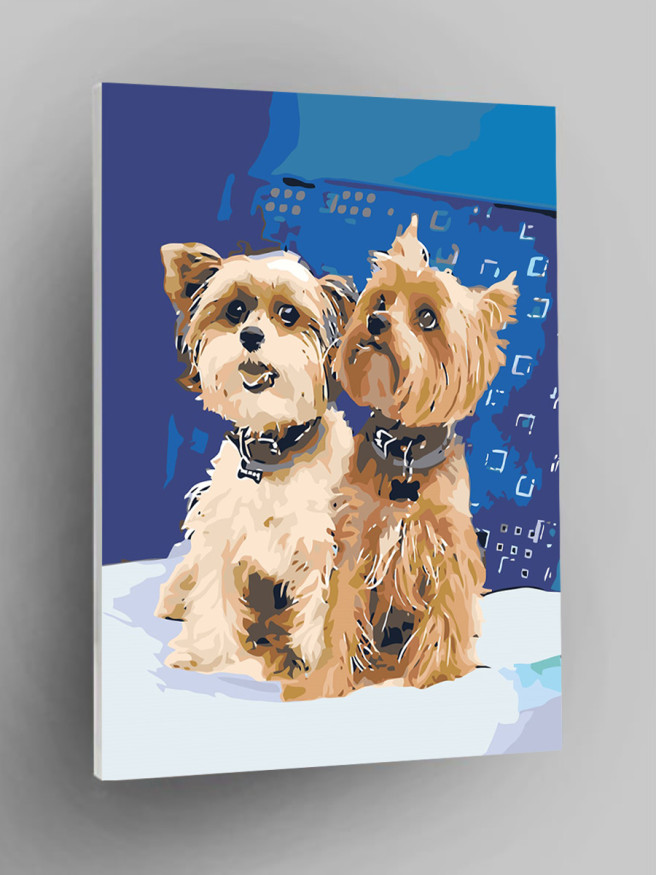 Raqamlar bo&amp;#039;yicha rasm &amp;quot;Ikki it&amp;quot;