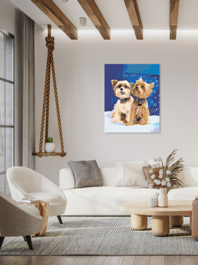 Raqamlar bo&amp;#039;yicha rasm &amp;quot;Ikki it&amp;quot;