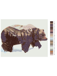 Raqamlar bo'yicha rasm "Ayiq"