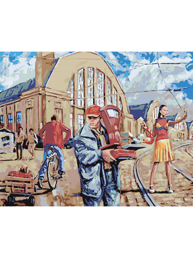 Картина по номерам &amp;quot;Городская суета&amp;quot;