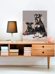 Raqamlar bo&#039;yicha rasm &quot;Bir juft it&quot;