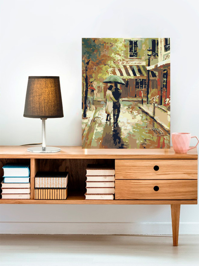 Картина по номерам &amp;quot;Пара под зонтом&amp;quot;